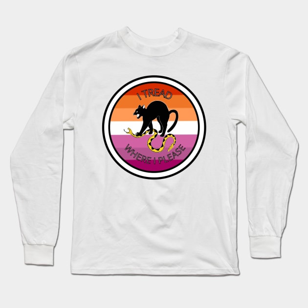 Don't Tread on Me - Lesbian Long Sleeve T-Shirt by Killin' It Captain